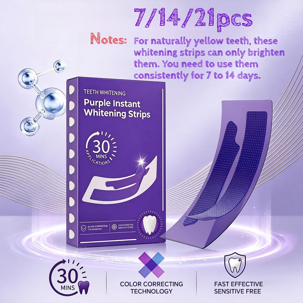 Teeth Whitening Quick - Paarse Tanden Whitening Strips 7/14/21pcs Whitening
