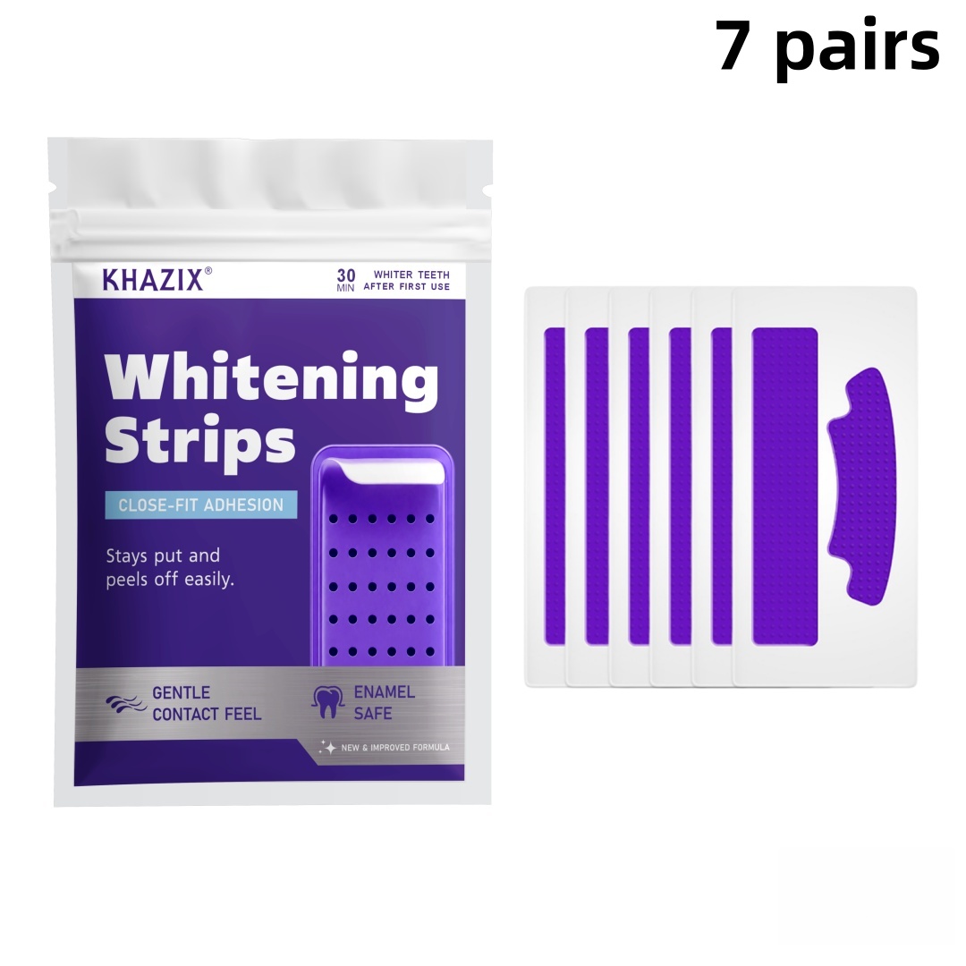 Teeth Whitening Routine - 7 paar tandenbleekstrips voor thuisgebruik, paarse