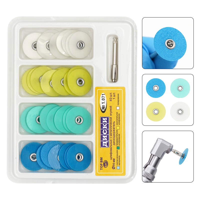 Teeth Whitening Home - 40 stks/doos Tandheelkundige Polijstschijven Holding Staaf