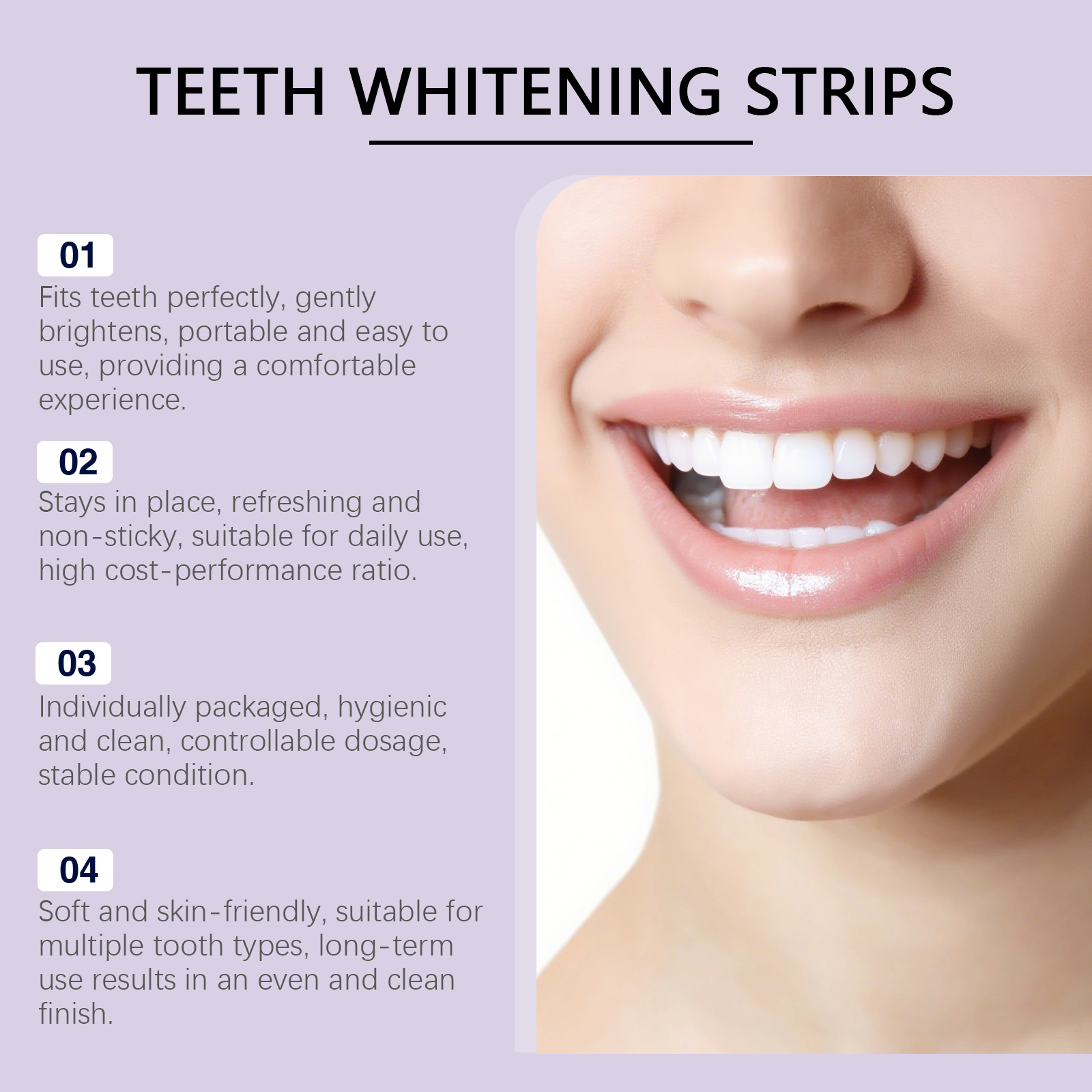 Paarse tandenbleekstrips – 30  - Teeth Whitening Quick recensie en prijs